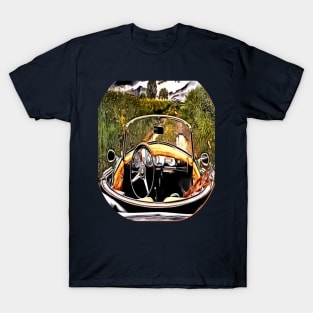 Yellow Car Cartoon T-Shirt